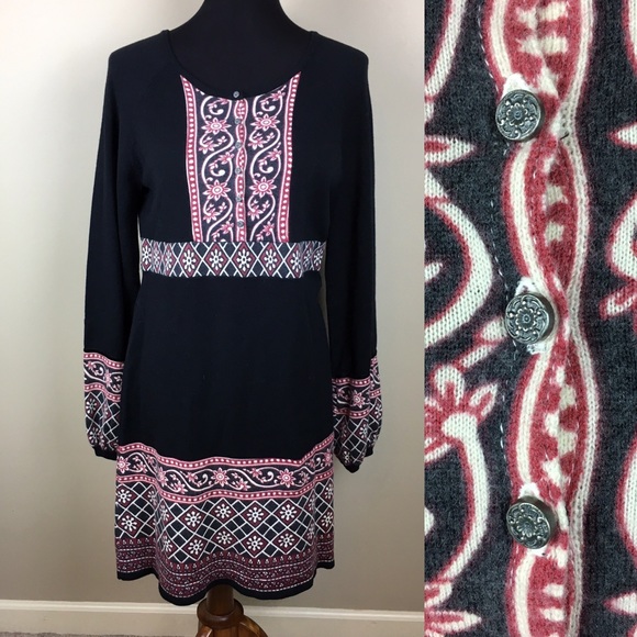 Lucky Brand Dresses & Skirts - Lucky Brand boho sweater dress size M
